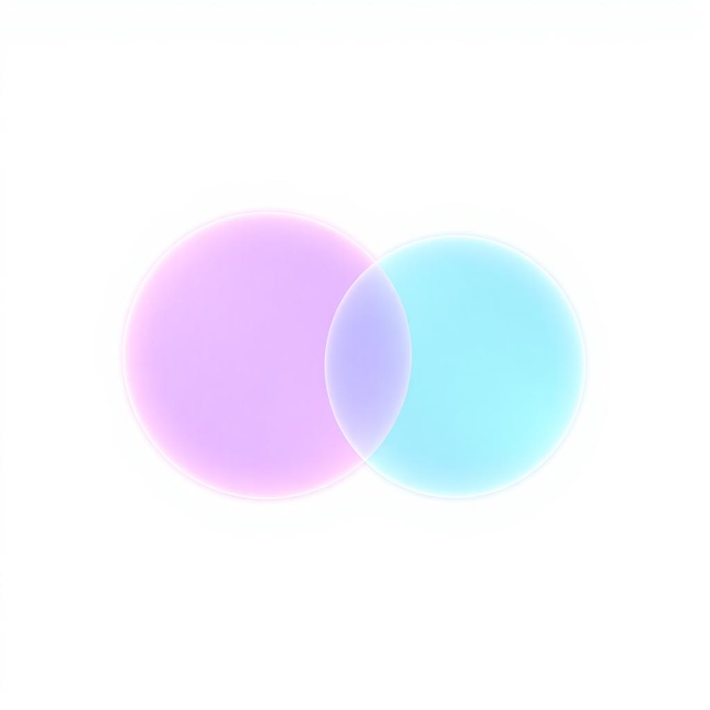 Two glowing orbs overlapping — relational resonance visualization